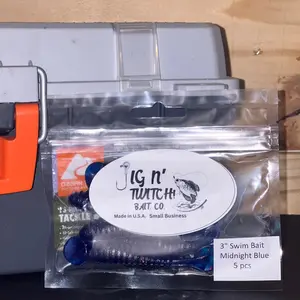 3” swim bait midnight blue