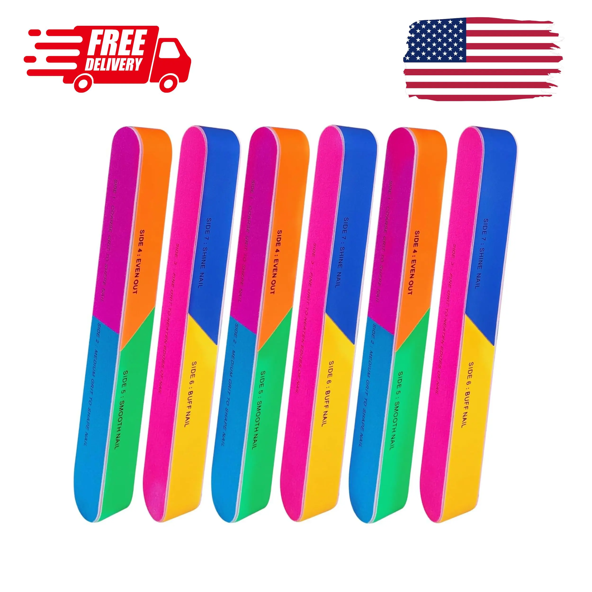 7 Way Nail Buffer (6 Pcs), Nail Buffers Blocks
