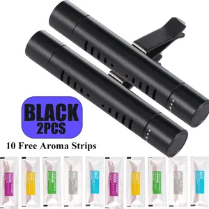 2 PCS Essential Oil Car Air Freshener Vent Clips – Long Lasting Odor Eliminator & Decorative Automotive Fragrance Diffuser