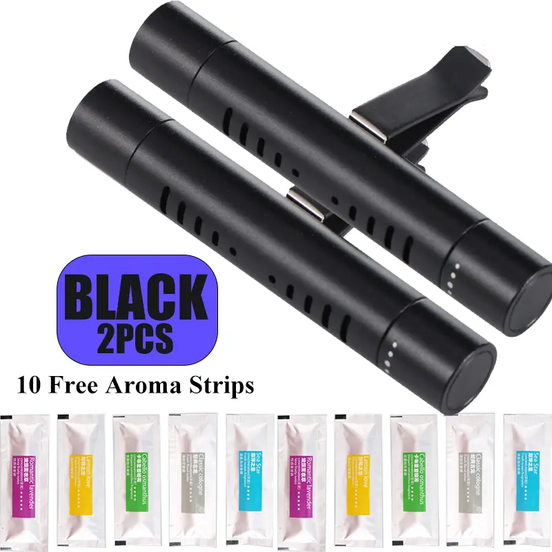 2 PCS Essential Oil Car Air Freshener Vent Clips – Long Lasting Odor Eliminator & Decorative Automotive Fragrance Diffuser