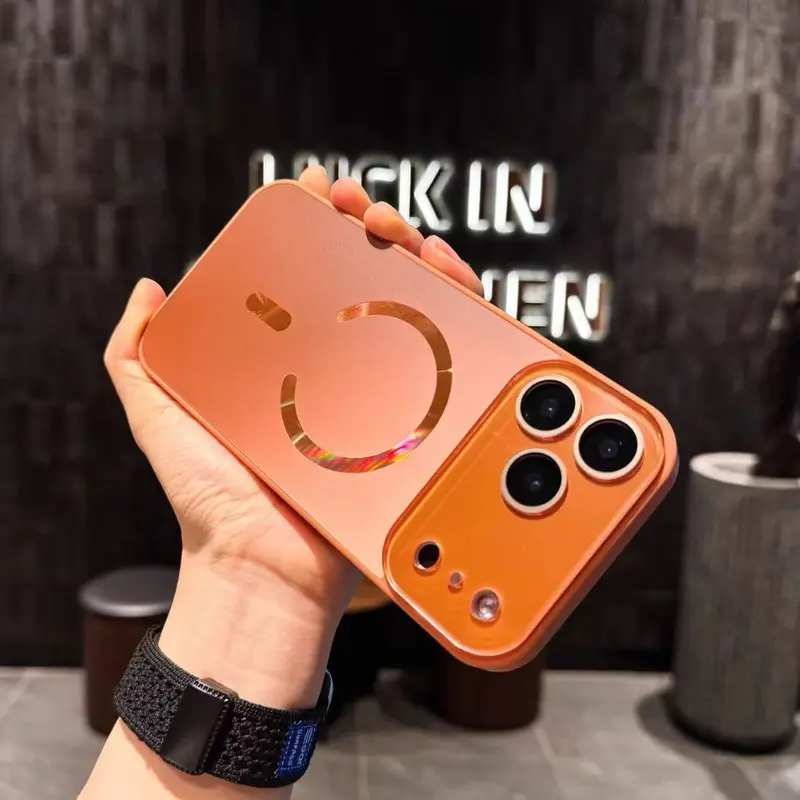 Compatible with for iPhone 17 Pro Max/16 Pro/15 Pro Max/14/13 Flowing light large window all-inclusive phone case with lens film- HN1218-8