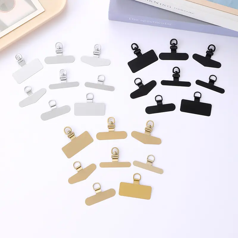 Ally&Coco's Studio Universal Upgrade Version 360° Rotating Phone Lanyard Hooks Connector Ultra-Thin Stainless Steel Metal Patch Essential Accessories for Safe phone Protection set, Cell Phone Charm
