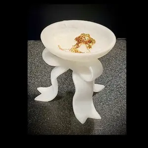 3D Printed Bow Ribbon Jewelry Tray Stand Candle Holder Great Gift for Mother’s Day Birthday Special Occasion
