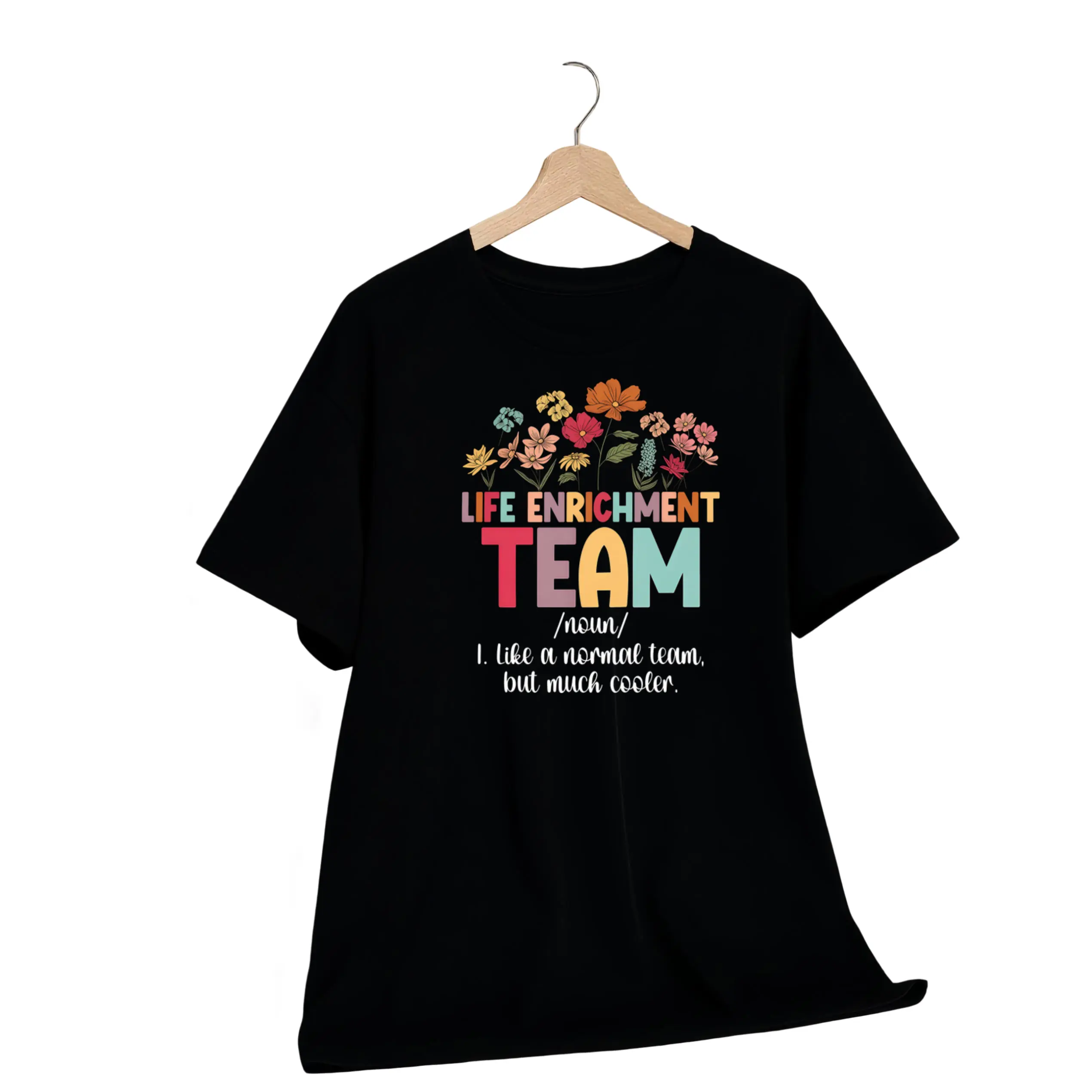 Women's Casual Loose-Fitting Fashion Digital Print Short-Sleeved Top - Unisex Style Gift for Activity Team Director & Crew Assistant, Pure Fabric