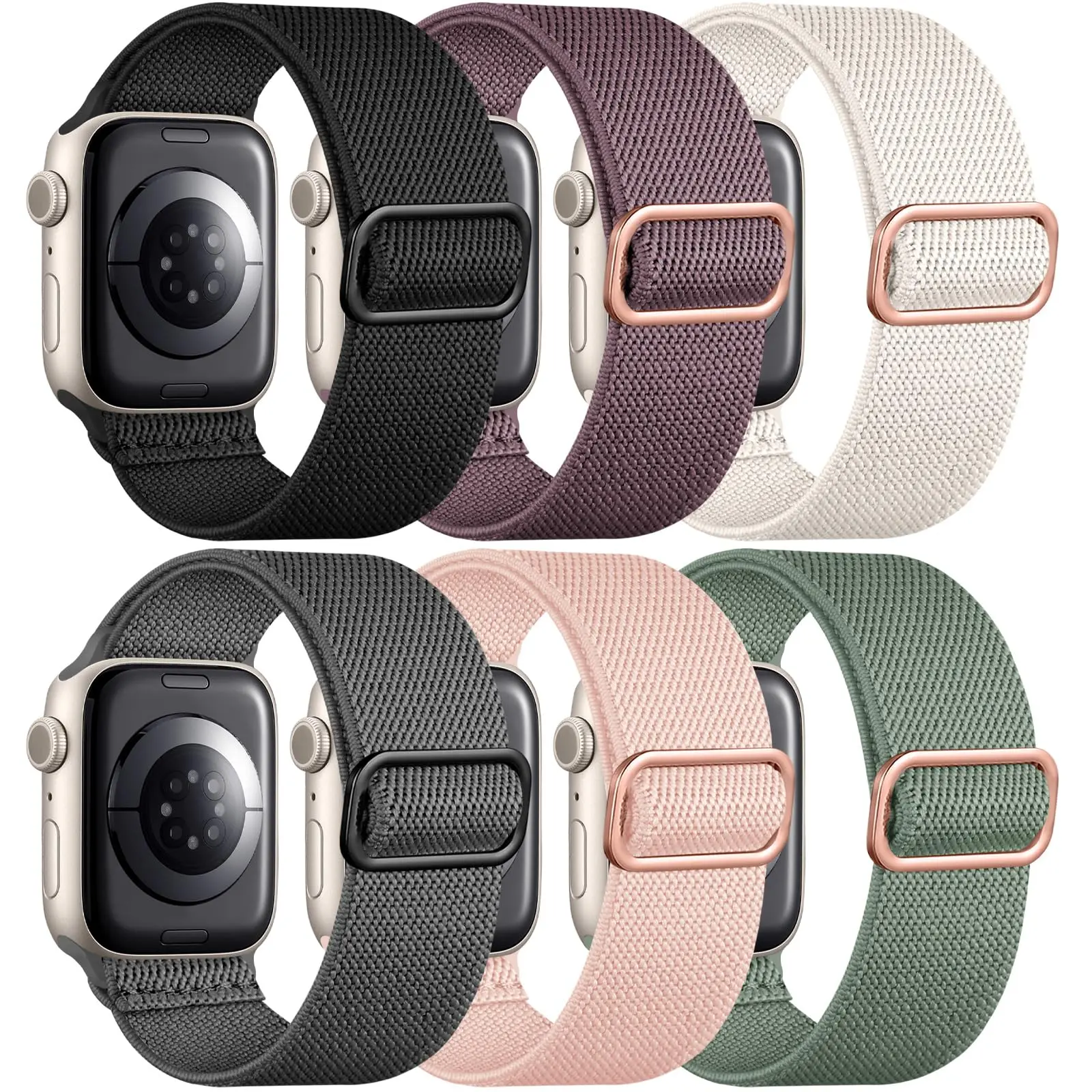 Stretchy Solo Loop Compatible with Apple Watch Band Women Men 40mm 44mm 45mm 41mm 38mm 49mm 42mm,Soft Nylon Elastic Braided Strap Wristband for iWatch Ultra 2 Ultra Series 9 8 7 6 5 4 3 2 1 SE