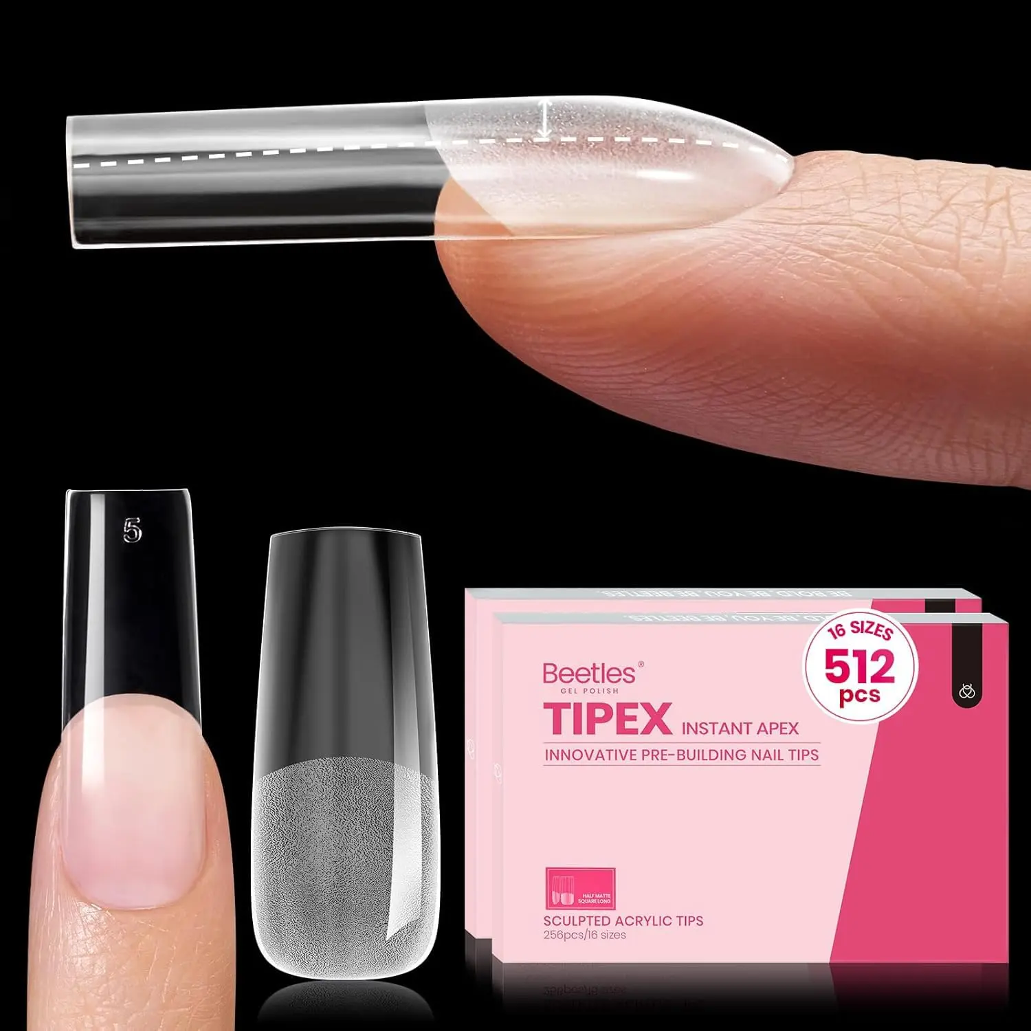 【Tips Only】512pcs Square Long 