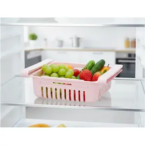 Adjustable Refrigerator Organizer Dividers, Drawer Expansion Moisture-Proof Storage Boxes, Plastic Drawer-Style Fruit Vegetable Freshness Keepers, Food Classification Containers, Odor-Blocking Fridge Storage Bins, Refrigerator Shelf Organizer Rack