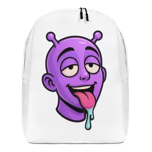 Juicy Boi Logo Backpack - Water-Resistant Polyester Street Style Backpack with Zipper Closure & Large Inside Pocket for 15" Laptop