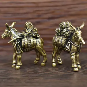 Solid Brass Donkey Figurine, Statue, Durable Desk Decor, Home Office Tea Pet, Outdoor Decoration, Perfect for Various Room Settings