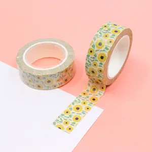 Painterly Sunflowers Washi