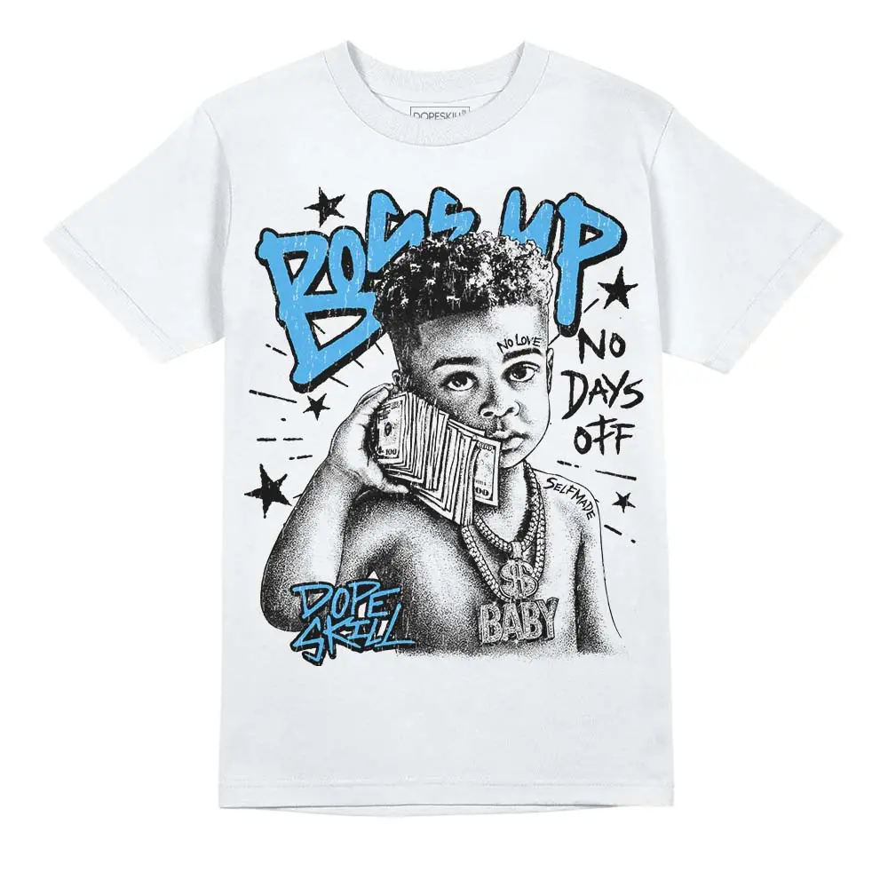 DopeSkill Graphic Tees University Blue 14s Streetwear Unisex Cool T-Shirt Sneaker Colour Matching Boss Up Graphic