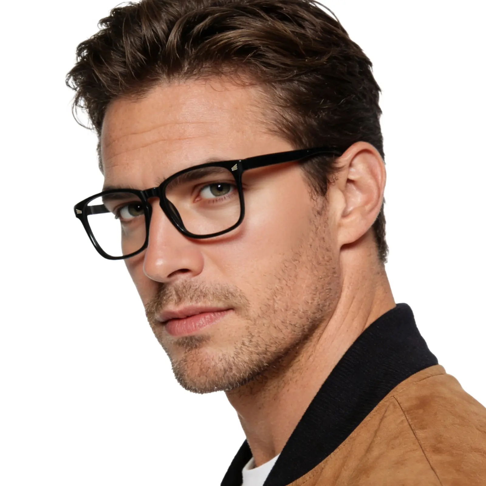 MARE AZZURO Blue Light Blocking Glasses - Anti-Eyestrain Computer & Gaming Readers for Men with a Wide Face, Lightweight Square Full Rim Resin Frame, High Definition Lens, Great Gift, Lightweight Frame, Restore