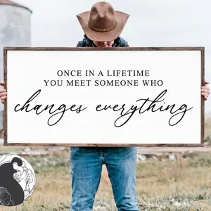 Once In a Lifetime Poster No Framed, Love Quote, Wedding, Couples Wall Art, Marriage Printable, Cricut File, Silhouette