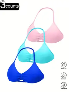 Women's Wireless Bra Set, Solid Sports Bra, Workout Bra, Comfortable & Breathable Design, Perfect for Yoga Fitness Gym Sports Activities, Daily Wear Essentials