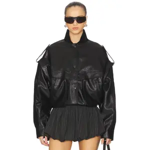 LIONESS Madame Bomber Jacket in Onyx