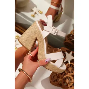 Xoch Platform Espadrille Heels - Bone Xoch Platform Espadrille Heels - Bone