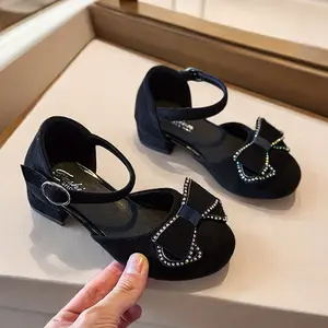 Girls' Sparkling Princess-Heel s with Low-Top  Strap & PVC Sole - Party Prom Outfit Dance older Girls (Comfortable Heels)