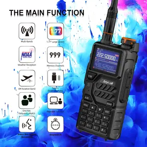 K5Pro Walkie Talkie 10W High Power Handheld Rechargeable Long Range Walkie Talkies for Adults 7Miles Two Way Radio with One Touch Frequency Finder Button,Air Band, NOAA Weather, 999 Channels Audio Indoors Usb Waterproof