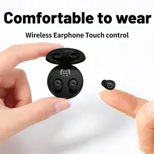 Mini In-Ear Wireless Bluetooth Earbuds, Ultra Hidden Design, no ear pressure when sleeping on your side, painless for all-day wear, 24H long battery life, HiFi stereo sound, built-in noise cancellation. swimming headphones