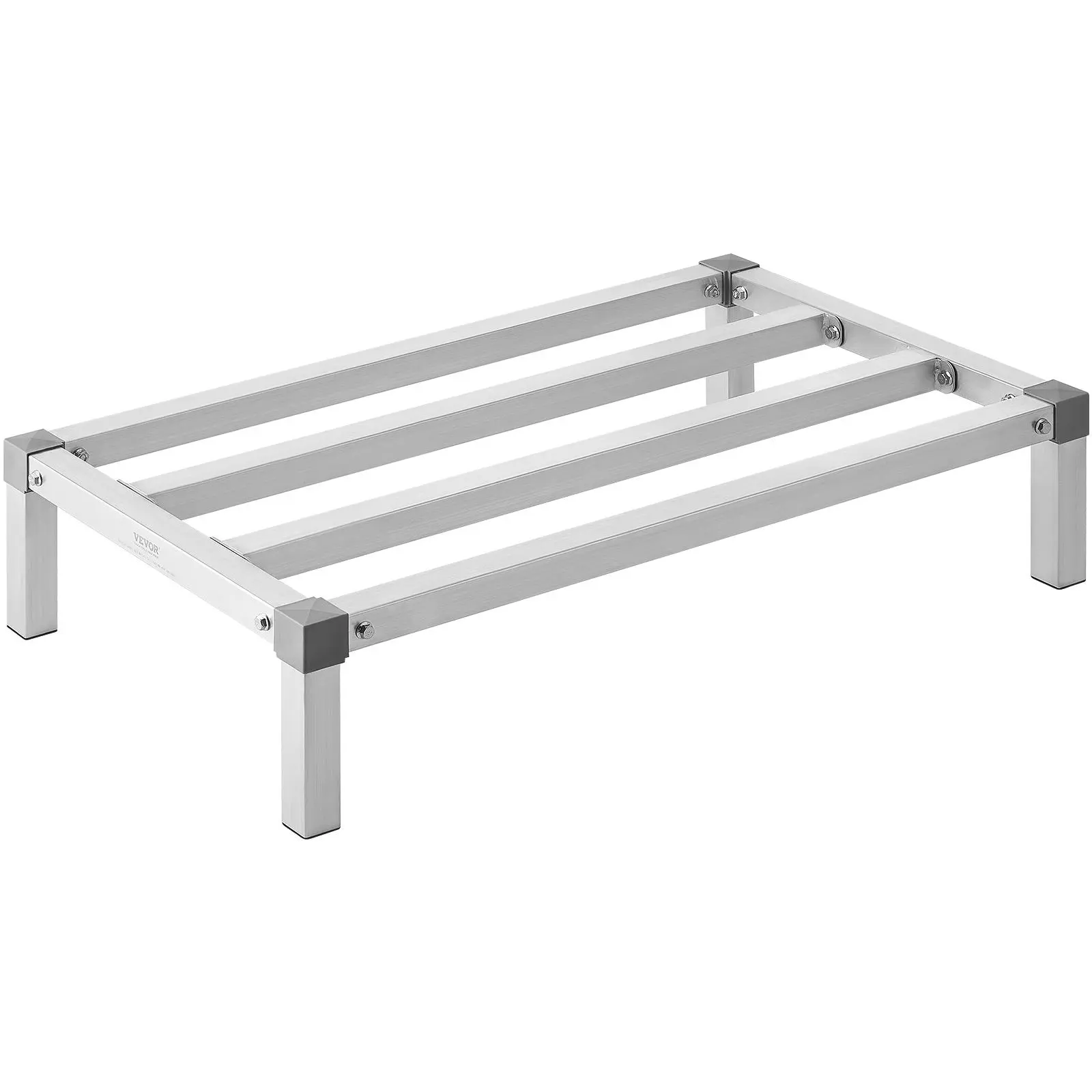 【summerfinds】VEVOR Aluminum Dunnage Rack, 36” x 20” Commercial Food Floor Rack, 8” Off the Floor, 1000 lbs Capacity All-Welded Aluminum Storage Rack, for Storage in Restaurants, Kitchens, Garages and Vehicles