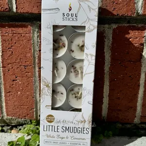 Little Smudgies White Sage & Cinnamon Tea Light Candles