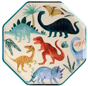 “We are the Dinosaurs” 🦕 Dinosaur Kingdom Dinner Plates (x8)