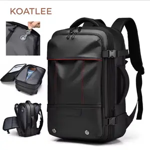 KOATLEE Vacuum Backpack for Men - Space Saving Travel Backpack with Built-in Compression - Sleek Modern Luggage for Airport Travel and Vacations - High Capacity Compact Carry On Bag