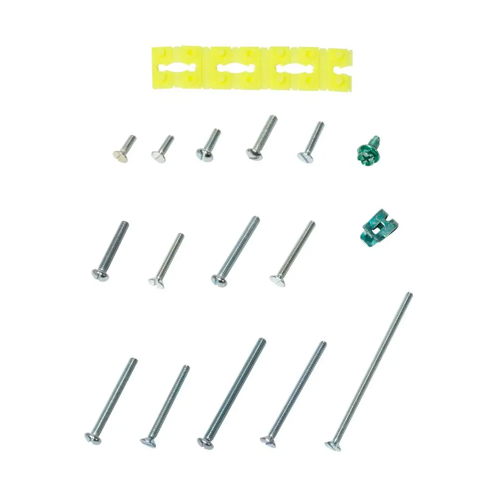 212 MAIN Organized Switch & Outlet Box Machine Screws Kit - 124-Piece Metal Fasteners Solution for Sailing & Outdoor Water Sports Use, 124 Pieces