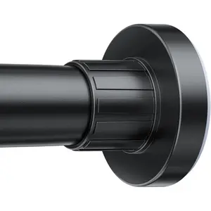 Shower Curtain Rod 32 to 80 Inch - 1 Inch Diameter Never Rust Non-Slip Spring Tension Curtain Rod No Drilling Stainless Steel Telescoping Rod