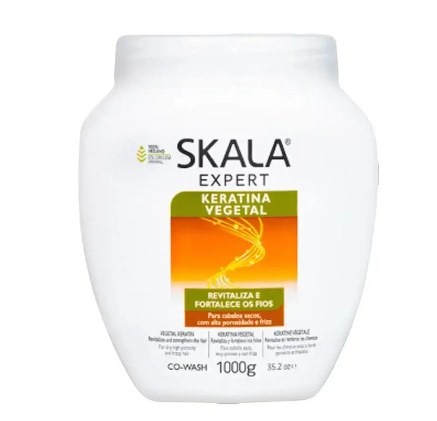 Skala Expert Vegetal Keratin 2-in-1 Hair Treatment & Leave-In Conditioner | Repairing & Hydrating Co-Wash for Damaged, Frizzy, Brittle Hair | 35.2 oz, Moisturizer