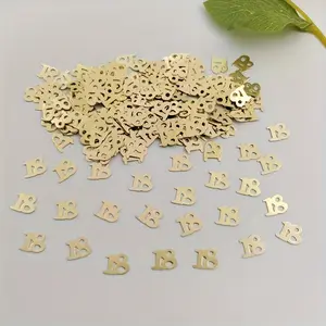 Letter & Number Design Confetti, Colorful Confetti, Party Decoration Supplies for Birthday Wedding Party