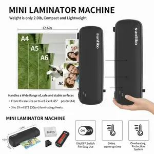 Versatile Laminator Machine,It has Quick Warm Up, Fast Laminating Documentation and Photos, Increases Their Long Term Color Preservation. Suitable for Family, Office and School A4/A5/A6 Size