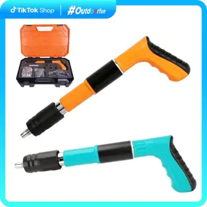 Manual Steel Nail Gun - 5-Speed Adjustable for Wall & Ceiling | Father's Day Gifts | Portable Construction Nailer with 10 Steel Nails | Hardware Tools for Carpentry, Woodworking & Home Improvement | DIY for Framing, Roofing & Decoration, Back to School