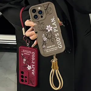 Lily Vine Pattern Phone case for iPhone Samsung 17Pro Max Air 16 15Plus 14 13 12 11 XR XS Galaxy S25 S24 S23 S22 S21 A54 A53, Full-Coverage Lens Protection, Shockproof Drop, Protection Durable, Bible Quote Phone Case for Everyone, Religions, Beliefs.JY59