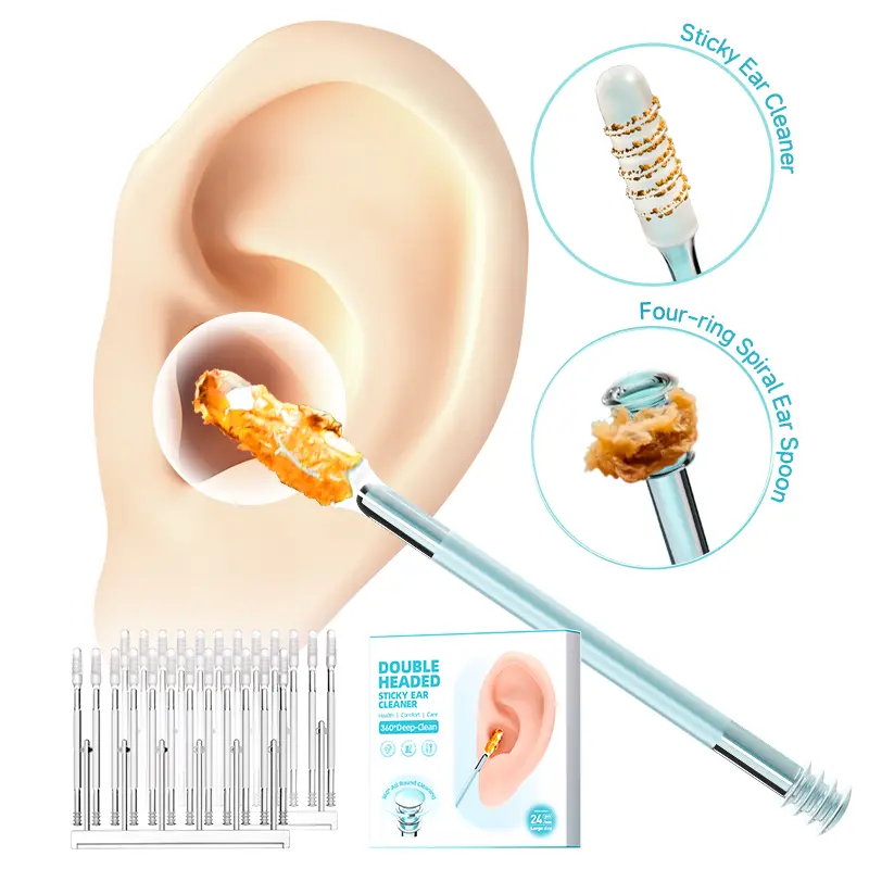 Earwax Removal Tool Set, Small Size 3Box/72 Pieces Sticky Ear Cleaning Stick, Earwax Remover Sticks, Safe for Adults and Children, Reusable Ear Cleaners, Earwax Removal Kit  ear wax removals ear wax removal camera ear wax removal tool Daily