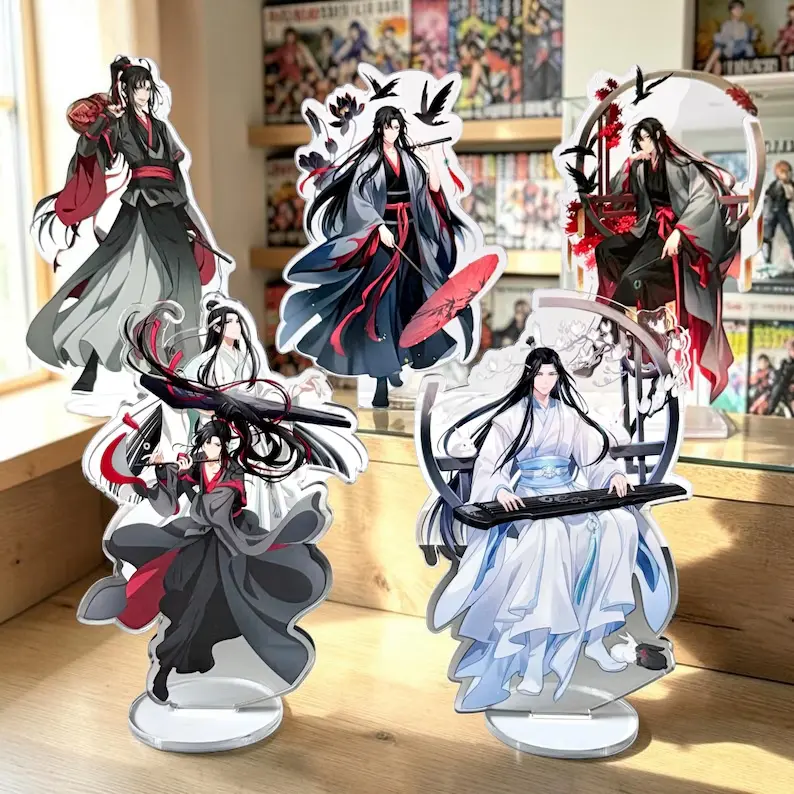 MDZS Acrylic Standee Mo Dao Zu Shi Acrylic Stand, Lan Wangji, Wei WuXian, JiangCheng, Desk Stand, Anime Standee, Anime Gift, gift for friend
