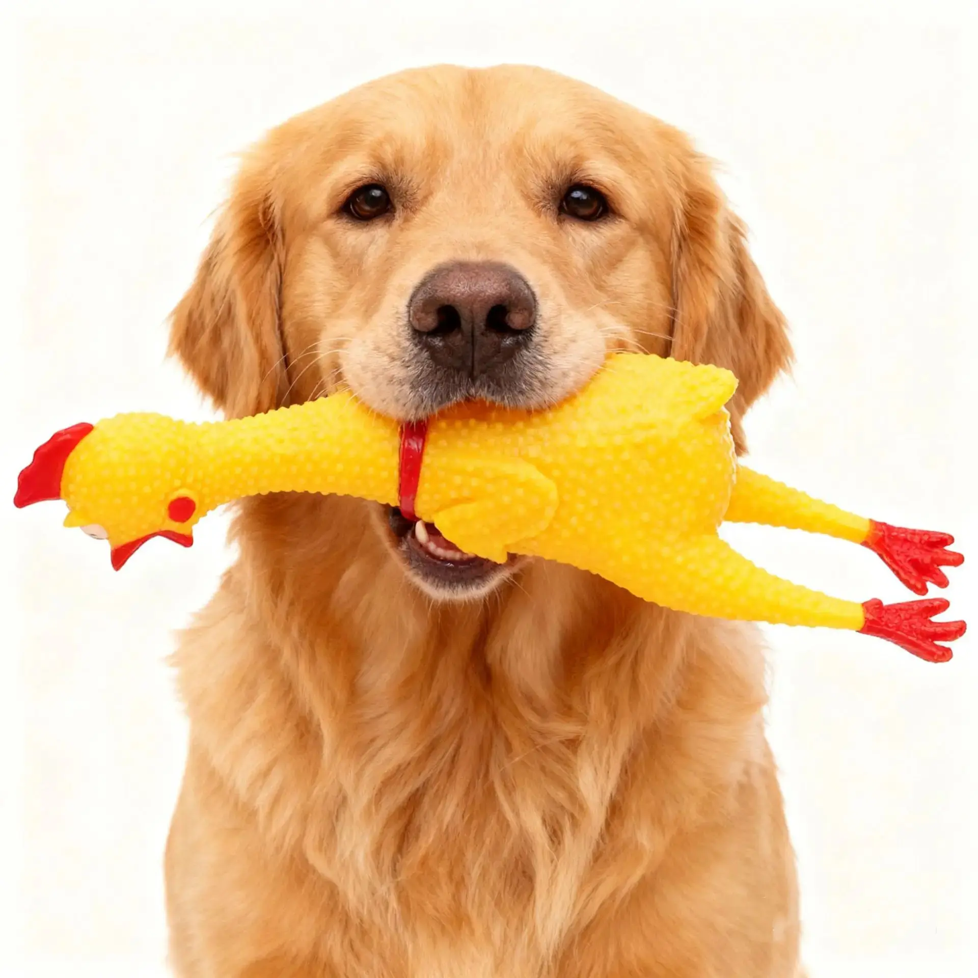 Dog Squeaky Toy Chew Resistant Self-Entertainment Squeak Chicken Pet Sound Toy