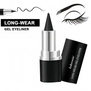 Waterproof Smudge-proof Black Gel Eyeliner Pencil, Ultra Smooth Natural Black Eye Liner Stick, Sweat Resistant Makeup Pen for Halloween Smoky Eye Cosmetic Gift