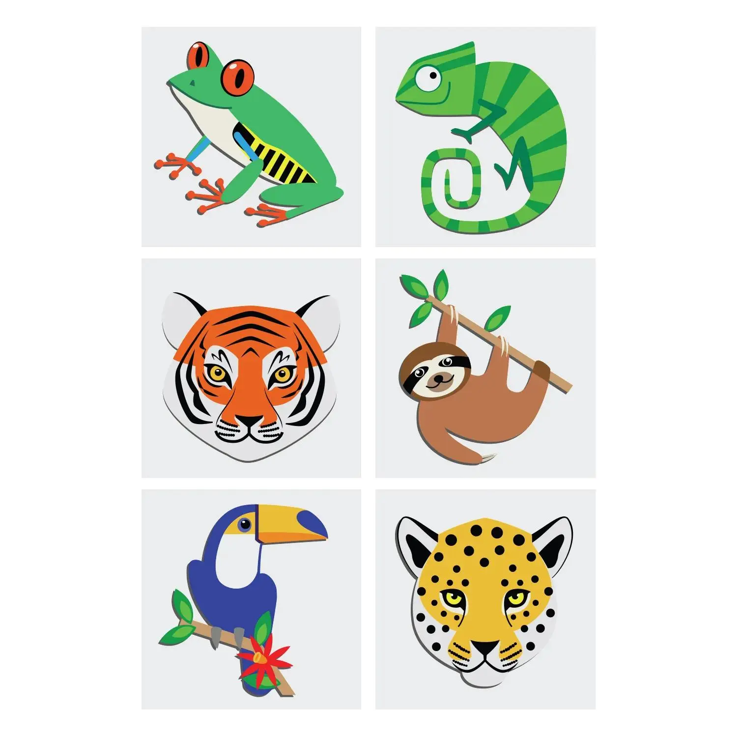 Bulk 72 Pc. Rainforest Friends Temporary Tattoos - 72 Pc.