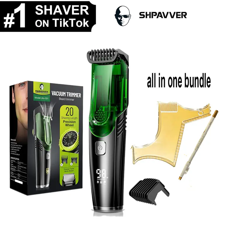[Tiktokshopstockup]VACUUM BEARD TRIMMER &Barber Kit Beard Shaper  Birthday Funny Gifts for Women Men Boss Coworkers colleague Friend Retirement Christmas Gifts Stylish Drinkware Multifunctional Hair Clipper Cordless Rechargeable Clippers, High Qual