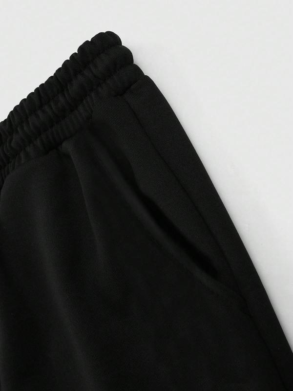 Unisex Minimalist Ultra-Baggy Wide-Leg Sweatpants – Solid Black, Premium Heavyweight Fabric, Relaxed Oversized Fit, Modern Urban Casual Aesthetic, Perfect for Effortless Street Style, Durable & Versatile, Ideal for Daily Wear/Minimalist Outfits