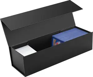 Trading Card Storage Box, Card Storage Box with Magnetic Lid, Toploader Storage Box, Playing Card Case, Fit for Card and Toploader (1)
