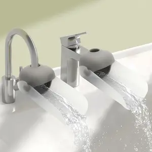 2Pcs Faucet Extender for Kitchen and Bathtub Sink, Sink Extender for Kids Boys Girls, Grey