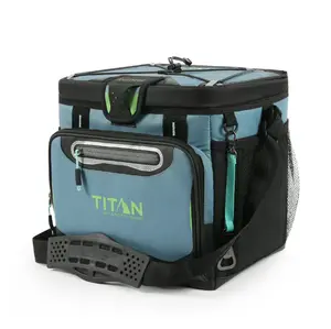 Titan by Arctic Zone 16 Quart Zipperless Soft Cooler, 24 Can Insulated Cooler, Bali Green, Leak Resistant Lunch & Beach Cooler, insulated cooler, portable cooler