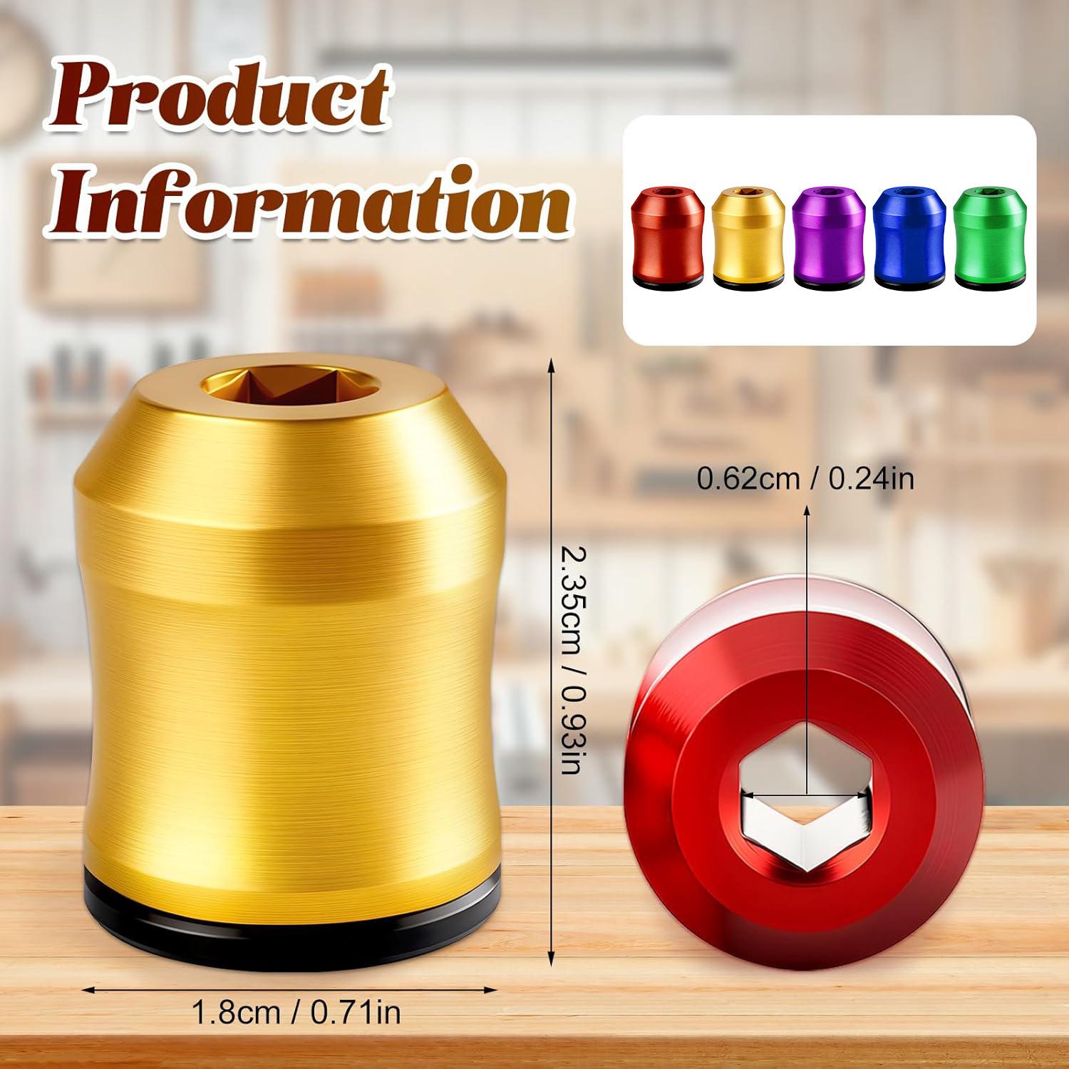 Strong Magnetic Screwdriver Ring 1/4" Hex Bit Magnetizer, Upgrade Removable Screw Holder for Power Drill & Hand Tools, Anti-Slip Magnetic Bit Ring, Universal Fit for Hex Screwdrivers, Quick Screw Pick Up & Hold, DIY Repair Tool