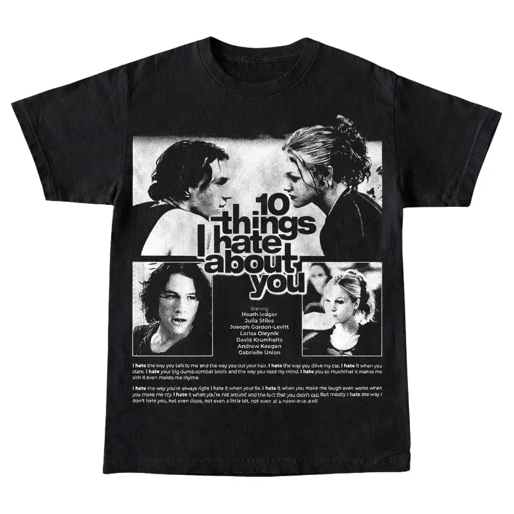 Patrick Verona 10 Things I Hate About You T-Shirt, Vintage 90s Movie Tee, Heath Ledger Inspired Graphic Shirt, Streetwear, Shortsleeve