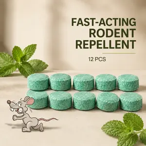 Pesticide-Free Peppermint Rodent Repellent Balls (12 Pack), Natural Mouse & Bug Deterrent for Indoor Outdoor Home Garage, Pet Friendly, Indoor & Outdoor Protection