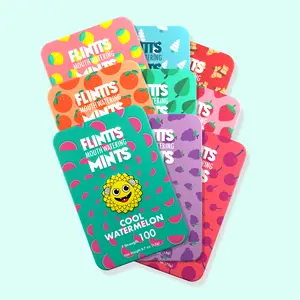 Flintts Mouth Watering Mints Full House Variety 9 Pack - Natural Flavors, Sugar-Free & Vegan, Dry Mouth Mints