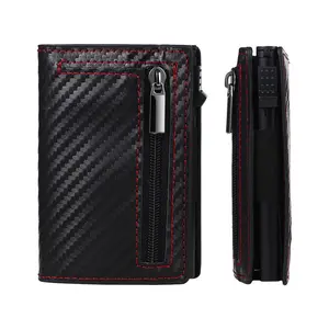 OIDEA Pop Up RFID Wallet for Men, Slim Smart Card Holder with Aluminum Case - Bifold Minimalist Wallet Money Clip