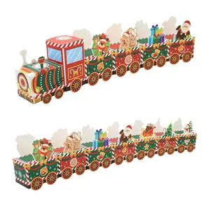 Christmas Calendar Box with Mini Train Design, Advent Calendar for Holiday Treats and Gift Wrapping, Ideal Christmas Candy Holder, Themed Gift Box